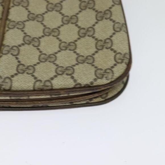 GUCCI GG Supreme Web Sherry Line Shoulder Bag Pvc Beige Gold Red - Picture 11 of 16